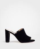 Ann Taylor Hayden Velvet Heeled Mules