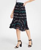 Ann Taylor Floral Double Flounce Skirt