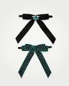 Ann Taylor Embellished Bow Hair Tie Set
