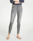 Ann Taylor Curvy Performance Stretch Skinny Jeans In Mid Grey Wash