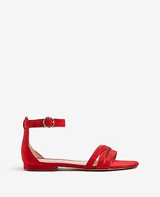 Ann Taylor Karmin Suede Flat Sandals