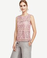 Ann Taylor Lace Front Shell