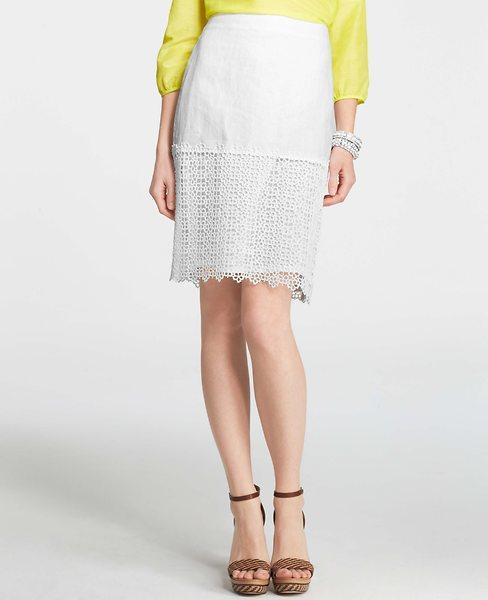  Ann Taylor Cotton Eyelet Skirt