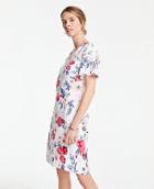 Ann Taylor Floral Cluster T-shirt Shift Dress