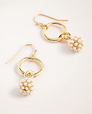 Ann Taylor Pearlized Fireball Drop Earrings