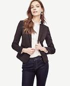 Ann Taylor Diamond Textured Single Button Blazer