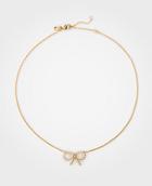 Ann Taylor Pave Bow Delicate Necklace