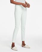 Ann Taylor Frayed Performance Stretch Skinny Jeans In Delicate Aqua Wash