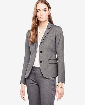 Ann Taylor Sharkskin Two Button Jacket