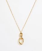Ann Taylor Oval Knot Pendant Necklace