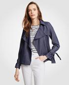 Ann Taylor Chambray Trench Coat
