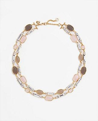 Ann Taylor Crystal Stone Statement Necklace