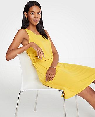 Ann Taylor Side Ruched Flare Dress