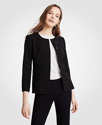 Ann Taylor Seasonless Stretch Peplum Jacket