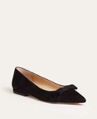 Ann Taylor Patricia Suede Bow Flats