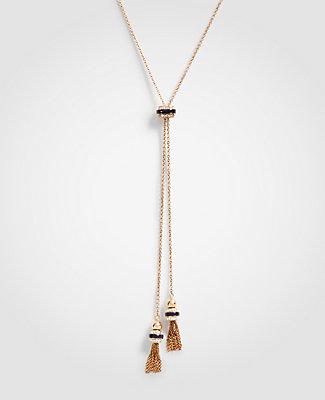 Ann Taylor Pave Double Strand Pendant Necklace