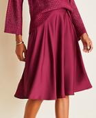 Ann Taylor Hammered Satin Full Skirt