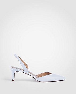 Ann Taylor Elora Leather Slingback Pumps