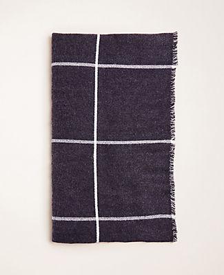 Ann Taylor Triangle Fringe Blanket Scarf