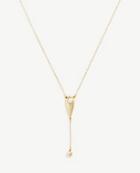 Ann Taylor Raindrop Pearlized Delicate Necklace