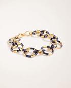 Ann Taylor Striped Enamel Link Bracelet