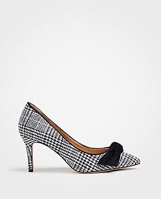 Ann Taylor Frannie Flannel Bow Pumps