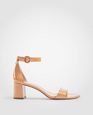 Ann Taylor Nicole Patent Block Heel Sandals