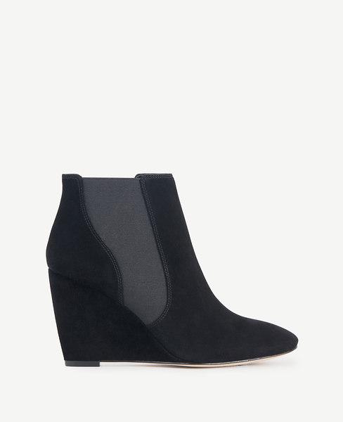 Ann Taylor Birgitte Suede Wedge Booties