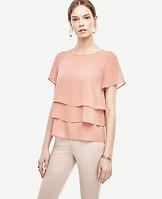 Ann Taylor Tiered Ruffle Tee