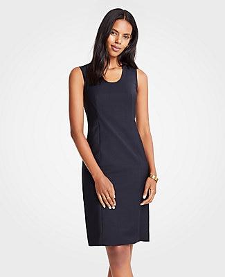 Ann Taylor The V-neck Belted Sheath Dress In Tropical Wool