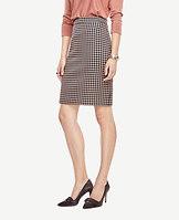 Ann Taylor Shimmer Houndstooth Pencil Skirt