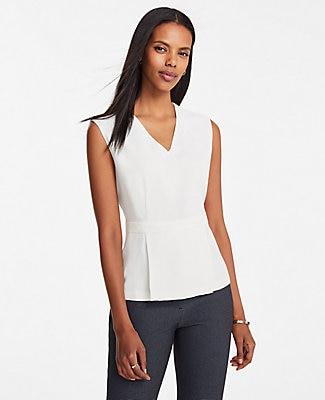 Ann Taylor Wrap Peplum Top