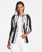 Ann Taylor Striped Long Blazer