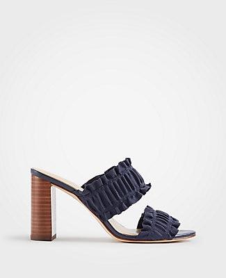 Ann Taylor Hartley Grosgrain Heeled Sandals