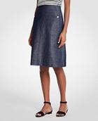Ann Taylor Stretch Linen Cotton Pocket Skirt