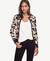 Ann Taylor Abstract Jacquard Ann Cardigan