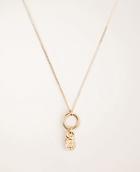 Ann Taylor Pearlized Fireball Pendant Necklace