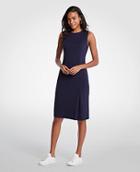 Ann Taylor Pleated Ponte Sheath Dress