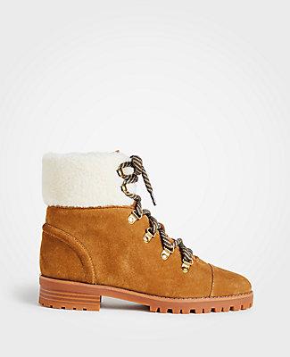 Ann Taylor Brock Suede Hiker Boots