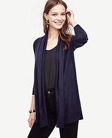 Ann Taylor Wool Blend Open Cardigan