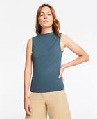 Ann Taylor Fitted Mock Neck Shell