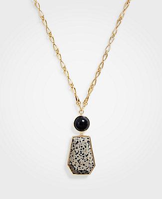 Ann Taylor Hexagon Stone Pendant