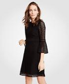 Ann Taylor Mixed Lace Flare Sleeve Shift Dress