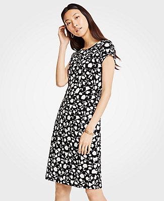 Ann Taylor Floral Boatneck Sheath Dress