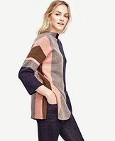 Ann Taylor Colorblock Oversize Tunic Sweater