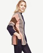 Ann Taylor Colorblock Oversize Tunic Sweater