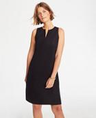 Ann Taylor Split Neck Linen Cotton Shift Dress