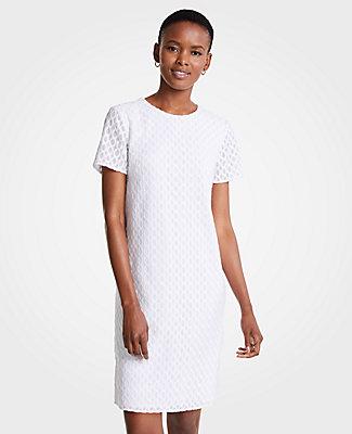Ann Taylor Wavy Embroidery Shift Dress