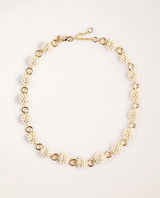 Ann Taylor Pearlized Fireball Statement Necklace