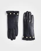 Ann Taylor Pearlized Ruffle Cuff Gloves